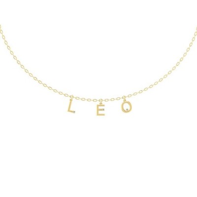 10K Gelbgold runder natürlicher Diamant Löwe Halskette 18'' Silber Kabel Kette