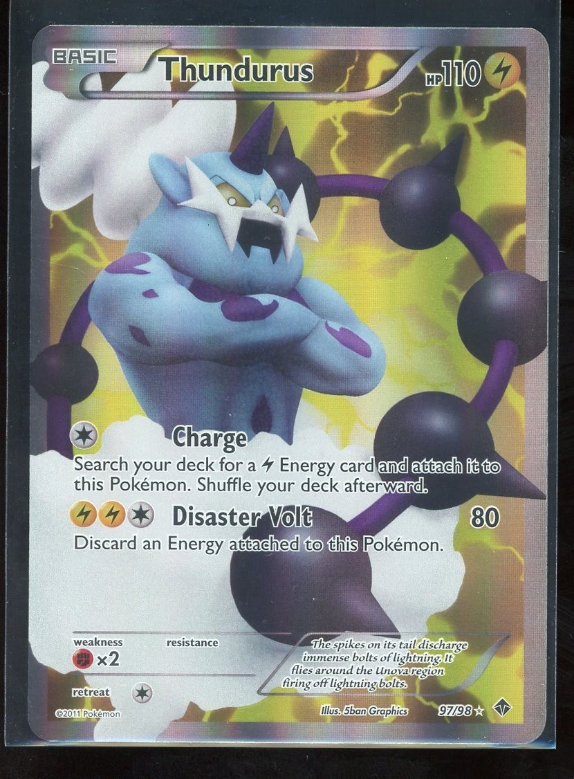 Thundurus - 97/98 Emerging Powers Full Art Pokemon - NM/LP