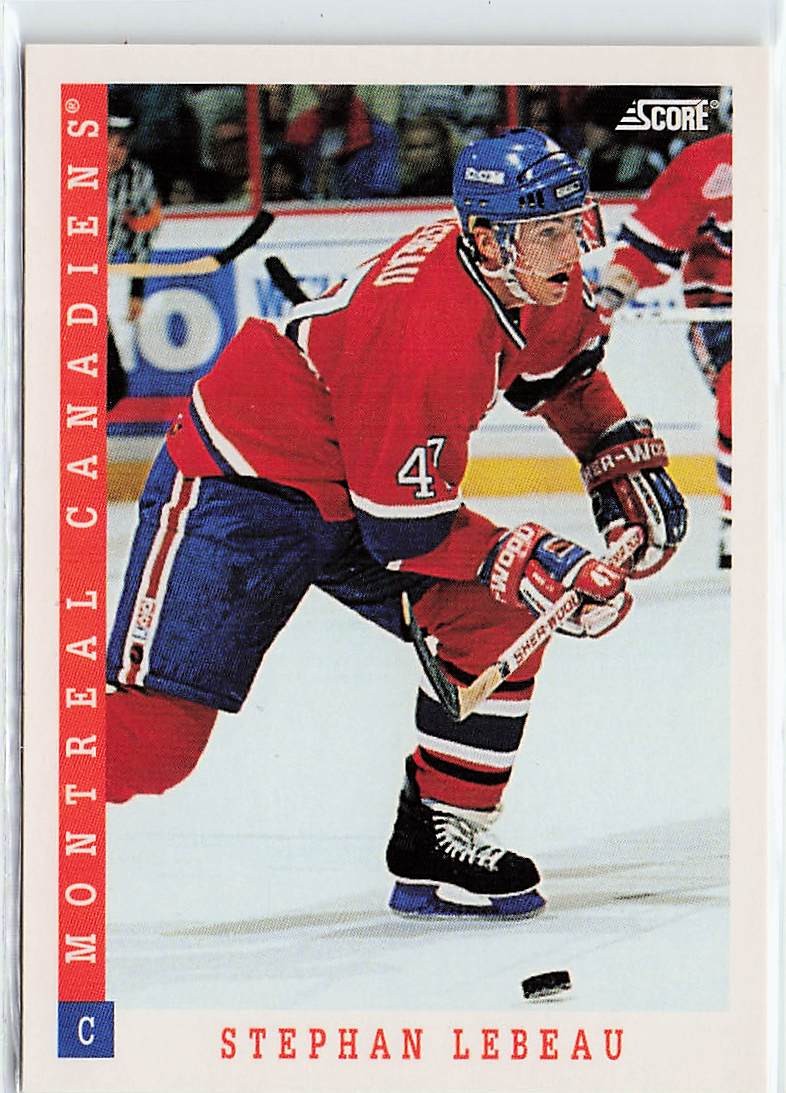 1993-94 Score #72 Stephan Lebeau Montreal Canadiens