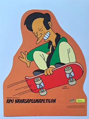 SIMPSONS-AUFSTELLER 7 Apu Nahasapeemapetilon DinoBongo COMIC 2001 Groening M.