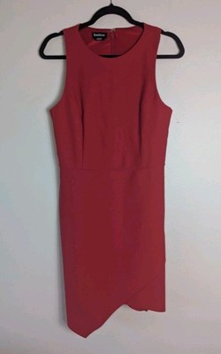 Bebe Red Scuba Stretch Sheath Mini Dress Size Large L