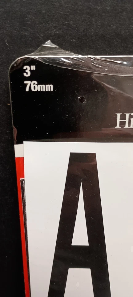 Hillman 3" Vinilo Negro Adhesivo Letras y Números Paquete Sin Abrir Barcos Letreros Foto 2 de 3