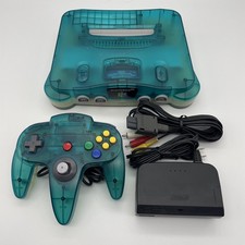 Nintendo 64 Clear Blue Console Controller Cables Set NUS-001 Tested Japan