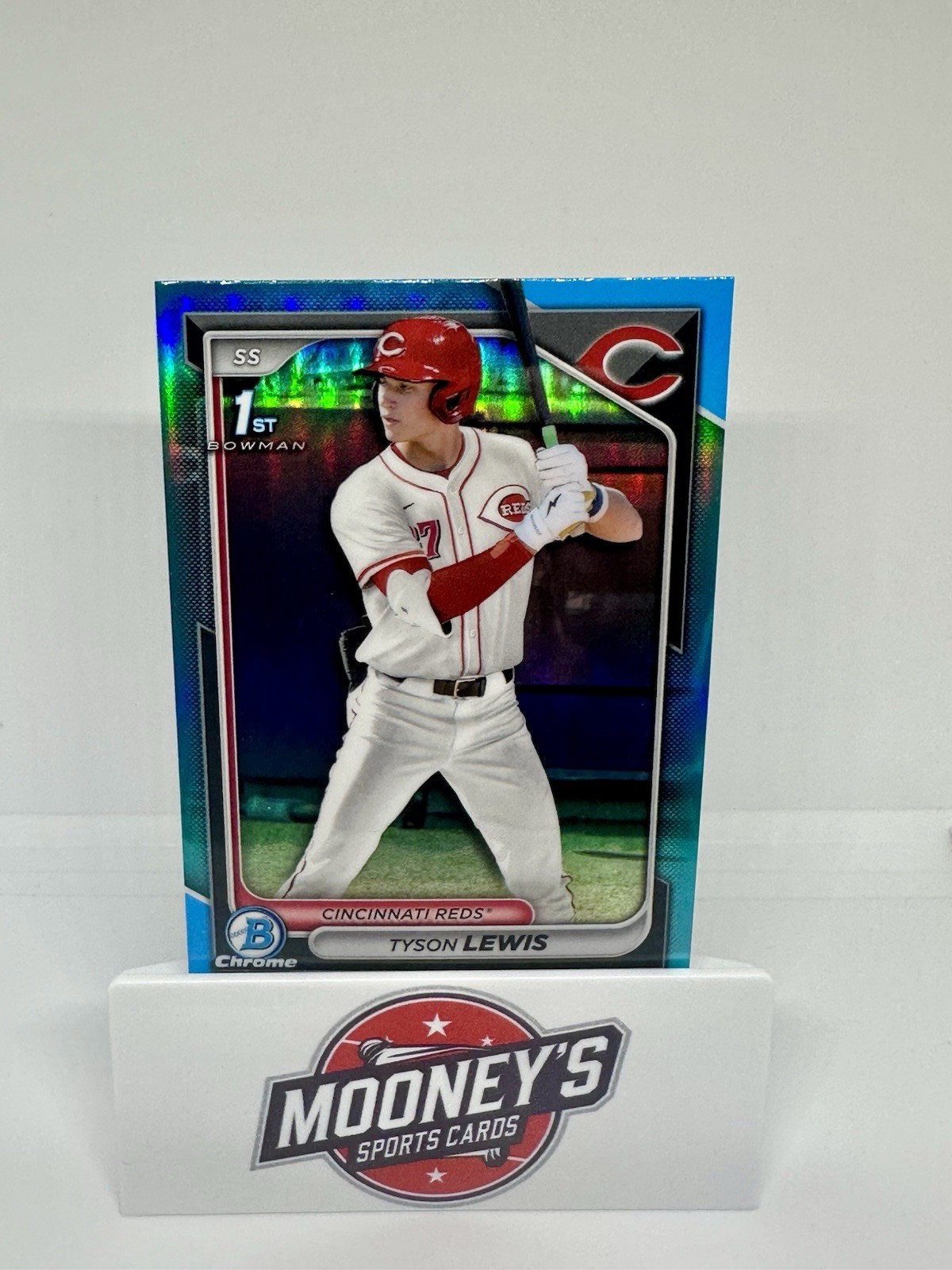 2024 Bowman Draft Chrome Tyson Lewis #BDC-44 Sky Blue Refractor Cincinnati Reds