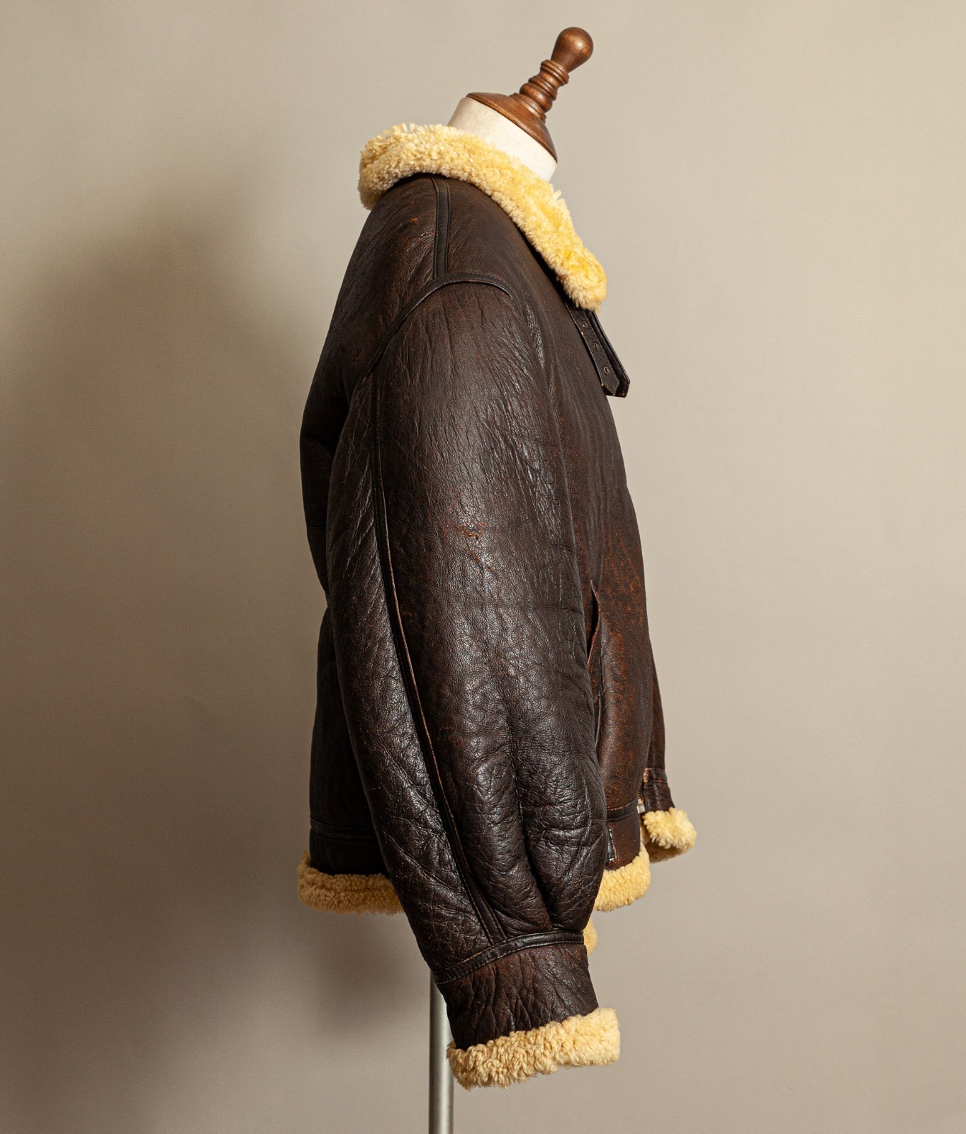 Vintage USAF G-8 Sheepskin Shearling Flying Jacket Brown | Size 48-50 image 3
