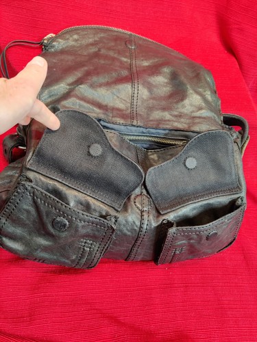 Borsa hobo donna Lucky Brand in pelle nera tracolla regolabile/Boho/Y2K - Foto 8 di 13
