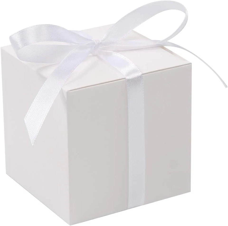 Versátiles 60 PIEZAS Cajas de Regalo Blancas 3x3x3 Pulgadas - Perfectas para Cualquier Celebración Foto 3 de 4