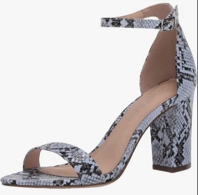 Madden Girl Beella Snake Print Block Heel Strappy Dress Shoes Size 10