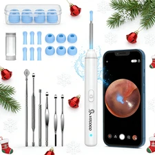 1920P HD Camera Ear Wax Remover Tool,Ear Wax Removal Kit, 8 Ear Spoons Christmas