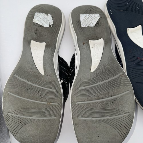 2 Pair Clarks Collection Brinkley Jazz Thong Flip Flop Sandals Womens Size 8 - Picture 9 of 10