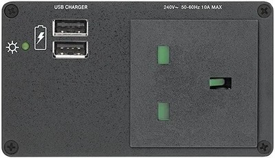 Extron AC + USB 212 UK Steckdose 60-1384-02 Moduleinheit AC Power und 2 × USB-A Socke