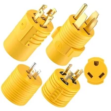 Kanayu 4 Pcs RV Generator Adapter Kit, 14-50P/5-15P/L14-30P/L5-30P to TT-30R, 