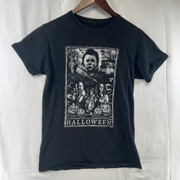 Halloween Graphic Tee Women S Black Michael Myers Horror Movie T-Shirt 2022