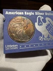 1997 American Silver Eagle Rainbow Toning – Littleton Co Holder UNC