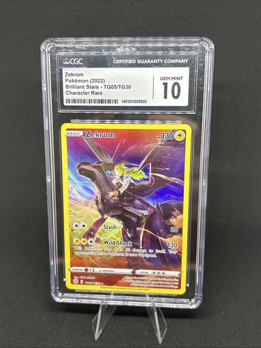 CGC 10 Zekrom 2022 Brilliant Stars TG05/TG30 Trainer Gallery Pokemon Card ptcg - 第 3/4 張圖片