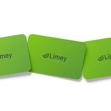 3-Pack Lime  Networking NFC Business Card by Limey - Tap & Share QR Code