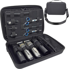 Barber Bag Hard Travel Barber Case for Hair Clippers with Adjustable Shoulder St