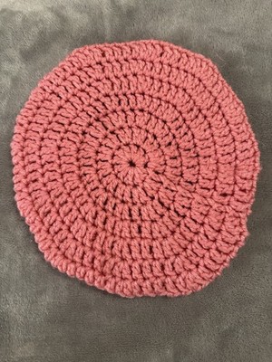Pink Beret Knitted Hat Girls