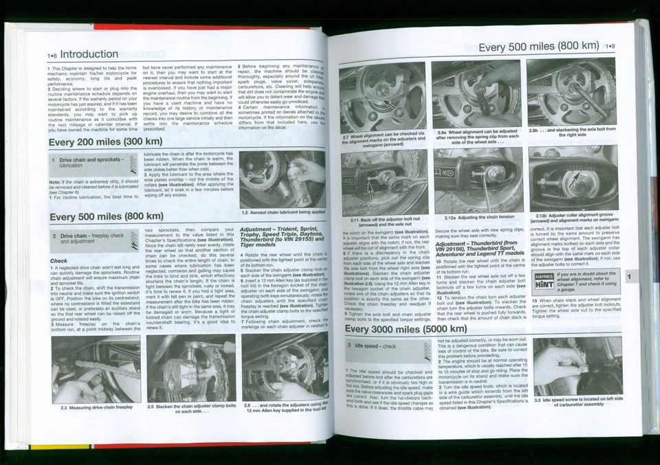 Triumph Triples & Fours (91-99) Haynes Manual Tiger Sprint Trophy 750-1200 FR96 Foto 4 de 4