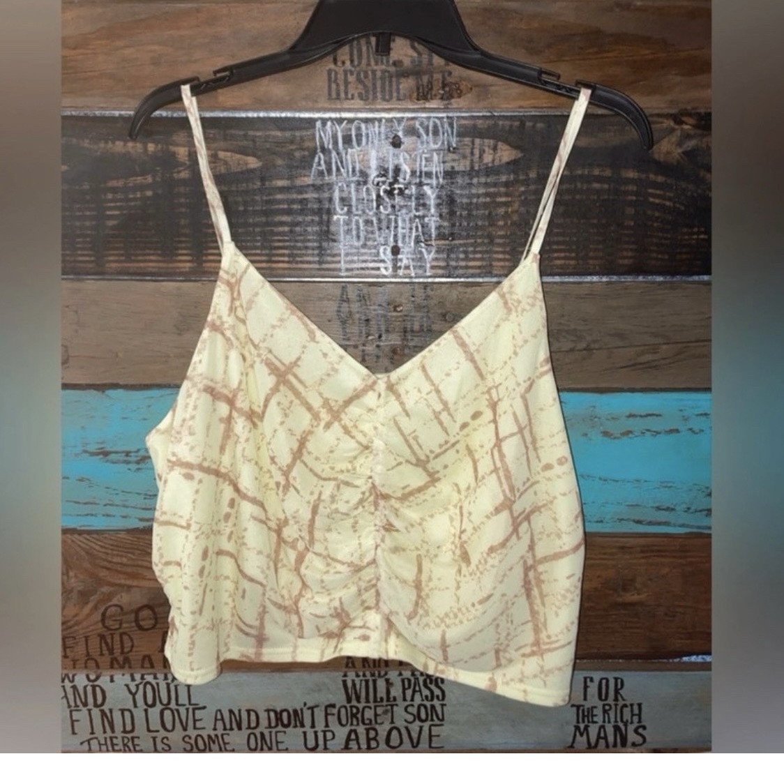 BP. Geometric Cropped Tank Spaghetti Strap Sleeveless Womens 2X