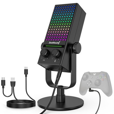 ZealSound Gaming Microphone for Xbox, PC & Mac, Noise Cancellation Streaming ...