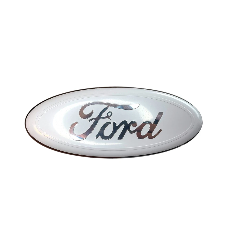 White Tailgate Ford Emblem 5" Rear Oval Logo for Ford Focus C-max Taurus - Image 4 of 4