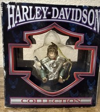 1997 Vintage Harley Davidson Christmas Ornament Elf With VTwin Engine
