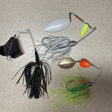 (Lot Of 3) Eco Pro TUNGSTEN Spinnerbaits And Buzzbait Custom Painted Blades