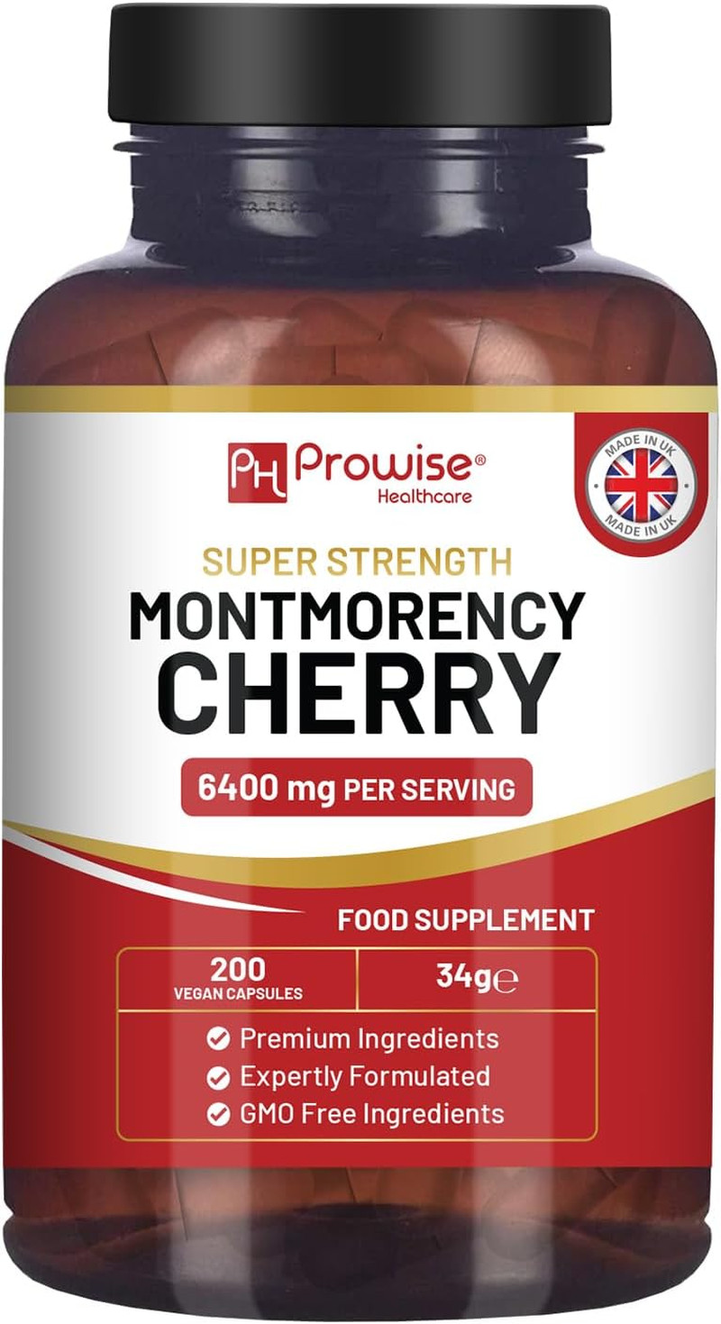 Prowise Montmorency Cherry 6400mg Capsules Vegan Antioxidant Support 200