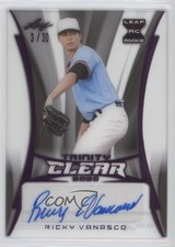 2020 Leaf Trinity Clear Auto Pink 3/30 Ricky Vanasco #CA-RV1 Auto 0cv