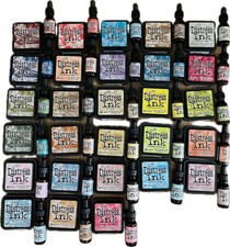 Tim Holtz Distress Acid Free Full Size Ink Pads with reinkers - LOT of 56