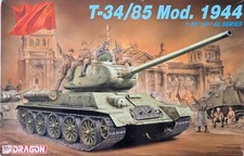 1/35 Scale Dragon 6066 Soviet T-34/85 Mod. 1944 Tank Model Kit Unassembled