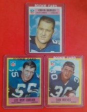 1966 CHUCK HOWLEY (RC)..1967 JORDAN (RC)..1967 REEVES (RC)..ALL VG+  LOOK CLOSE!