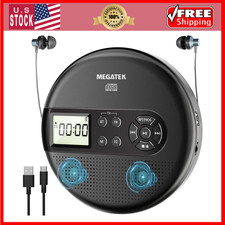CP27BR Portable CD Player Bluetooth FM Transmitter USB AUX Rechargeable
