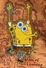 SpongeBob SquarePants Dot Holo Vintage Vending Sticker 12/14 2007