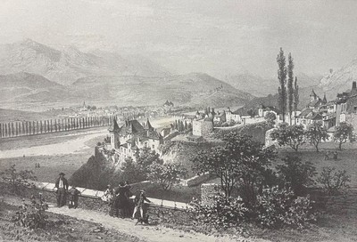 Albertville Und Conflans Schloß Locatel IN 1864 Druck C 1970 Savoyen Frankreich