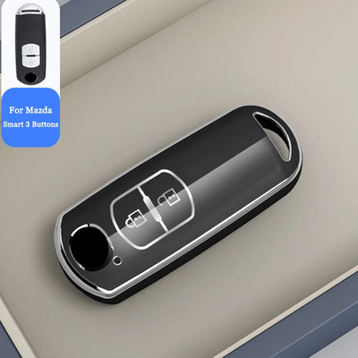  Soft TPU Key Fob Cover Case 2 3 6 CX3 CX5 CX7 CX9 2015-2019