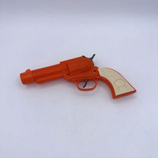 Vintage Legends of the Wild West Orange Plastic Cap Gun Toy Revolver Cowboy