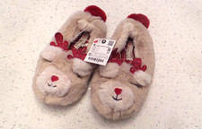 ZARA Childrens Christmas Unisex Reindeer  Slippers ER 28/29 UK 10.5 /  11 NEW