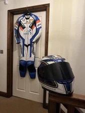 Taylor Mackenzie 2010 RST Race suit and AGV Helmet signed British 125