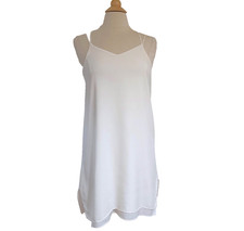 Halston Heritage Sleeveless Silk Blend Slip Dress White Cocktail/Party Small