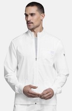 White Cherokee Scrubs Workwear Revolution Mens Zip Front Jacket WW320 WHT