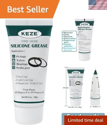 Waterproof Food-Grade Silicone Grease for Reliable Plumbing Lubrication - 1 oz
