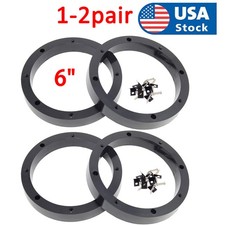 1/2 Pair 6" ABS Plastic Speaker Spacer Rings Subwoofer Custom Mounting Adapter