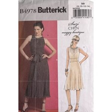 Butterick 4978 Sewing Pattern Swing Flare Dress BB 8-10-12-14 Uncut