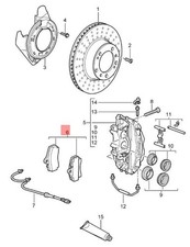 Genuine PORSCHE 1 Set Of Brake Pads For Disk Brake rear 98735293903