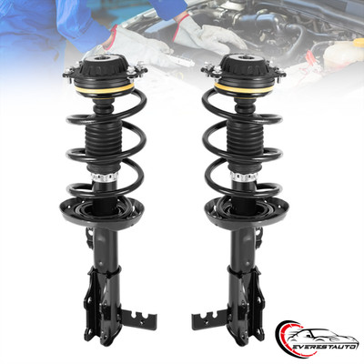 Pair Front Complete Strut Shocks w/ Coil Springs For 2018-24 Chevy Equinox FWD