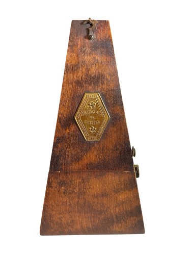 VINTAGE MAELZEL PAQUET Antique Metronome Wind-Up Made in France Works!