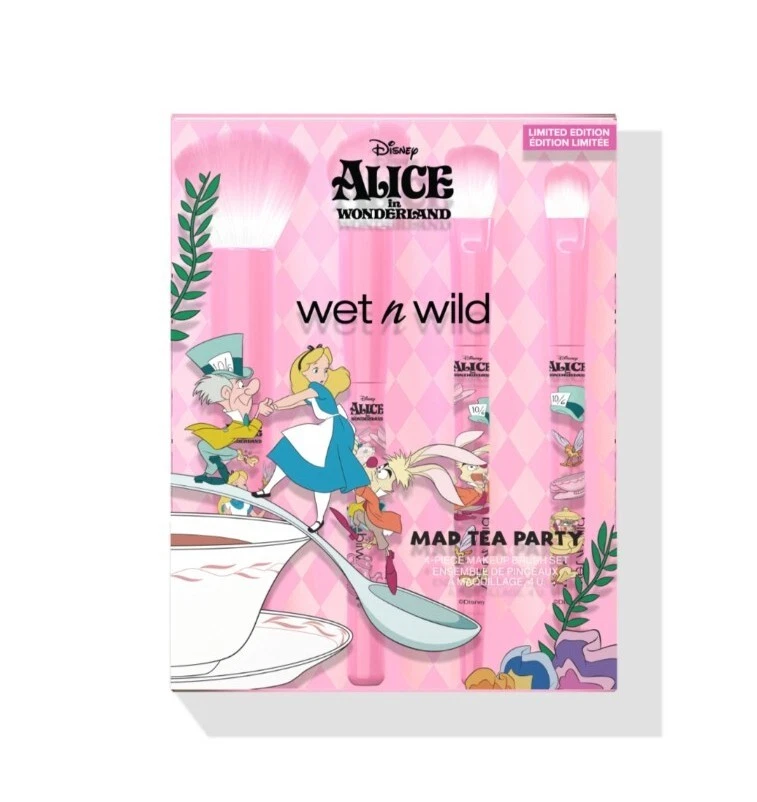 NEW NIB Wet N Wild Disney Alice In Wonderland Make Up Brush Set