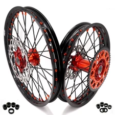 KKE 21/18 Cast Wheels Rim Set Fit KTM EXC XC SXF SX EXCF XCF 125-530CC 2003-2026